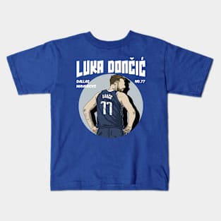 Luka Doncic Comic Style Art Kids T-Shirt